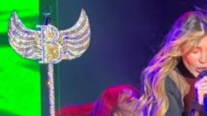Belinda en el escenario de la Feria Santa Rita de Chihuahua, donde dio lo mejor de sí para el público/Chihuahua, México, 18 de mayo 2023.