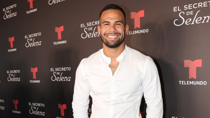 Carlos Gómez en la presentación de "El Secreto de Selena" (Telemundo), mini serie de estreno sobre la investigación de María Celeste Arrarás detrás del asesinato de la Reina del Tex Mex/Miami, 21 de agosto 2019.