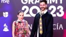 Evaluna y Camilo en la alfombra de la entrega 24 de los Latin Grammy 2023, que premia lo mejor de la industria musical hispanoamericana/Sevilla, España, 16 de noviembre 2023.