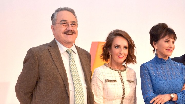 Paty Chapoy, Daniel Bisogno, Pedro Sola, Ximena Pérez "La Choco", Mónica Castañeda y Linet Puente celebran el aniversario número 23 de "Ventaneando", programa de espectáculos que se transmite de lunes a viernes a través de Tv Azteca/México, 22 de enero 2019.