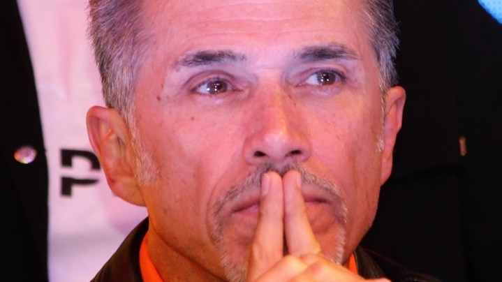 Sergio Mayer acompaña a Kimberly La Más Preciosa en una conferencia de prensa para anunciar que será nombrada “Reina Gay” en la Marcha del Orgullo que se realizará en junio/México, 19 de febrero 2024.
