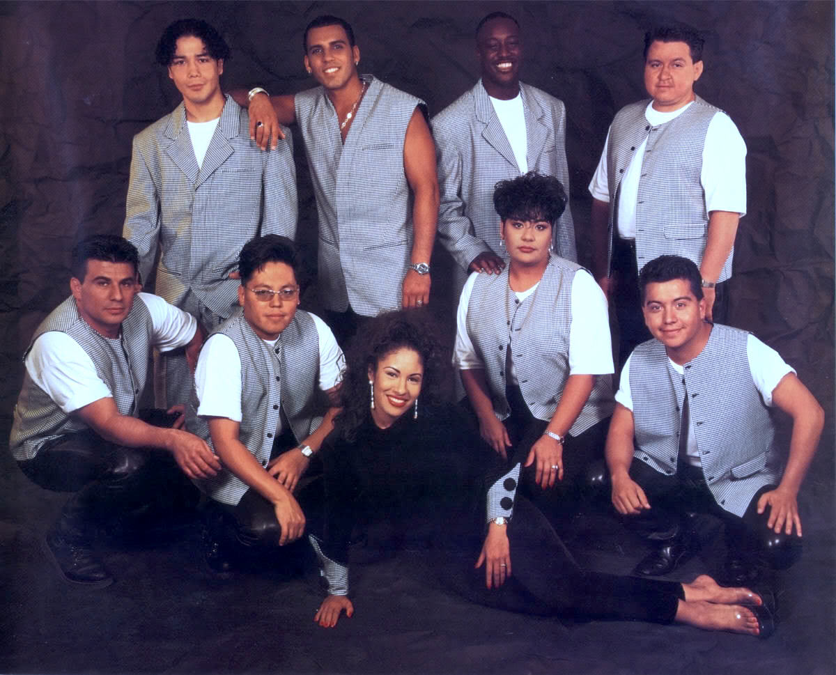 Selena Quintanilla y 'Los Dinos' en 1993.