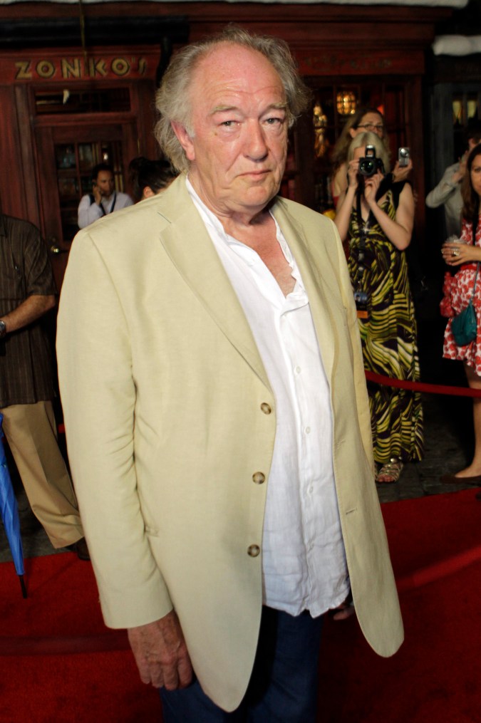 El actor Michael Gambon llega a la gran celebración de inauguración del Wizarding World of Harry Potter en el parque temático Universal Orlando Resort en Orlando, Florida, el miércoles 16 de junio de 2010.
