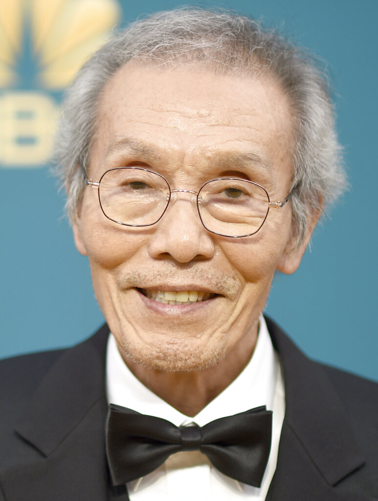 O Yeong-su arrives at the 74th Primetime Emmy Awards on Monday, Sept. 12, 2022, at the Microsoft Theater in Los Angeles. (Photo by Richard Shotwell/Invision/AP)