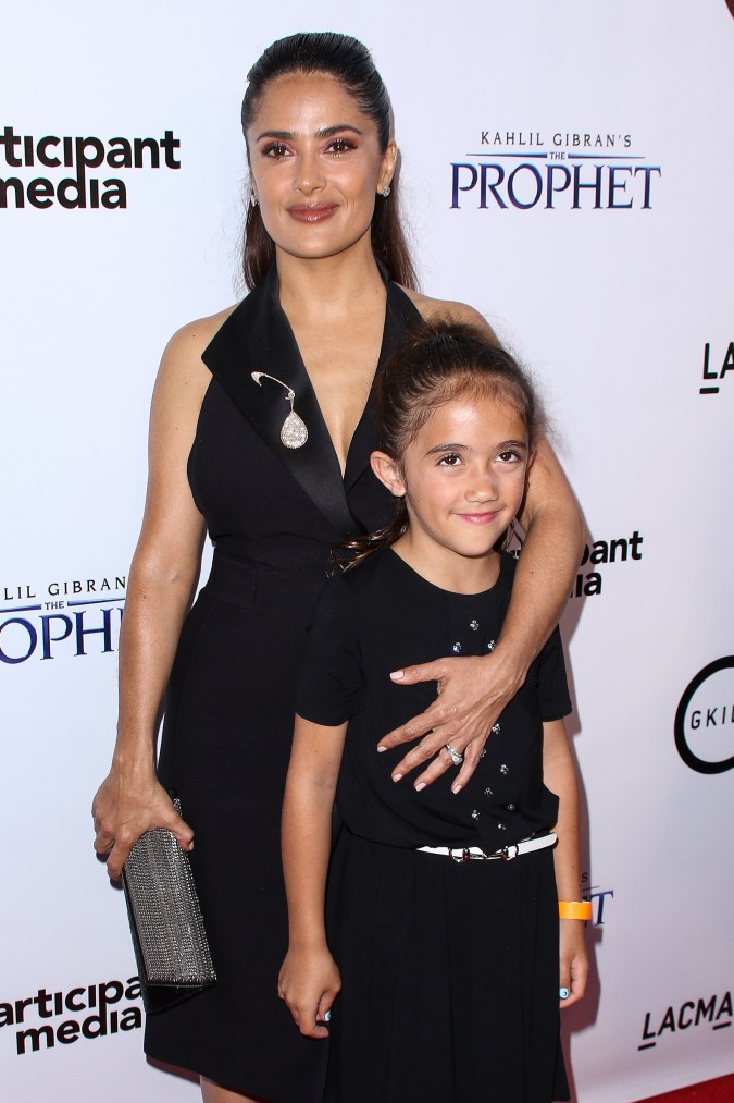 Salma Hayek y su hija, Valentina Paloma Pinault en julio de 2015.