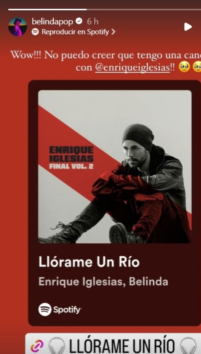 Belind a emocionada por el estreno de su colaboración con Enrique Iglesias.