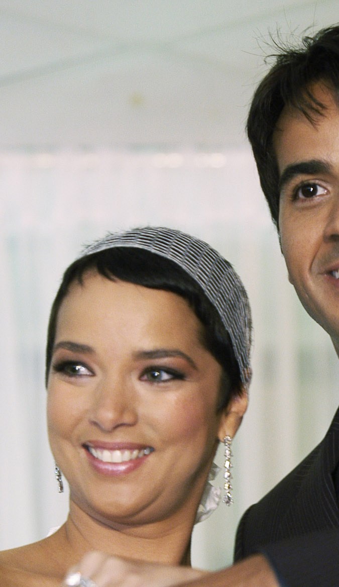 Adamari López y Luis Fonsi durante su enlace nupcial en Puerto Rico en junio de 2006.