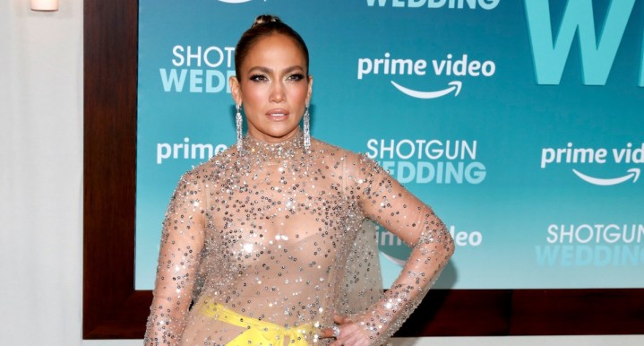 Jennifer Lopez en el estreno previo de su película "Shotgun Wedding" (Priime Video), que protagonizó con Josh Duhamel/Los Angeles, 18 de enero 2023.