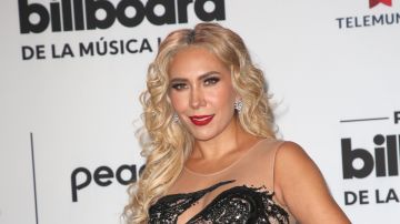 Jimena Gallego en la alfombra de los Premios Billboard de la Música Latina/Miami, 5 de octubre del 2023.