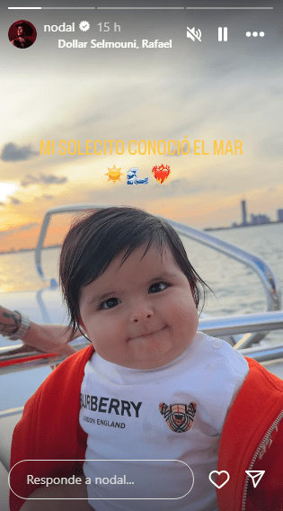 Hija de Christian Nodal y Cazzu conoció el mar.