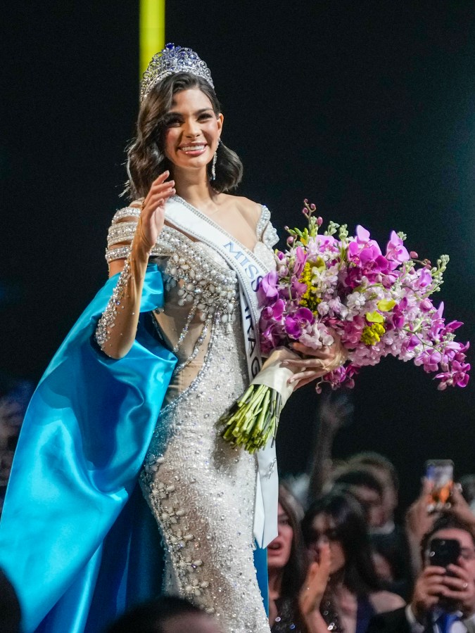 Sheynnis Palacios cuando fue coronada como Miss Universo 2023.