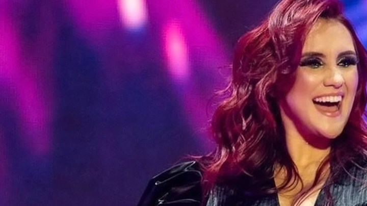 Dulce María en el último concierto de "Soy Rebelde Tour" en el Estadio Azteca/México, 21 de diciembre 2023.