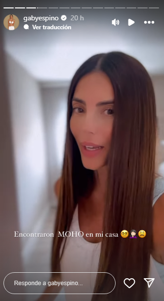 Gaby Espino encontró moho en su casa.