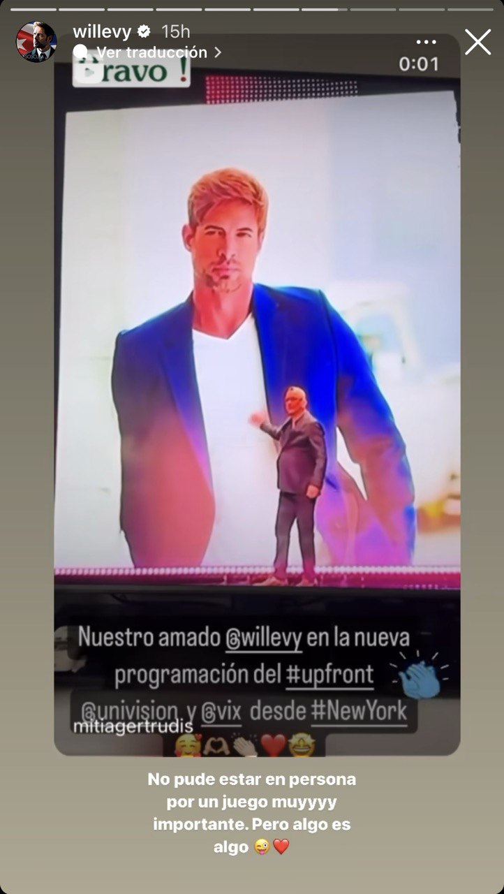 La respuesta de William Levy ante su ausencia en la presentación de Univision y Vix.