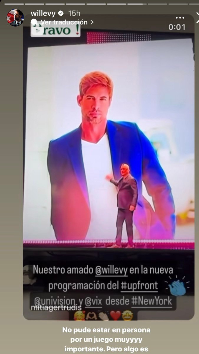 La respuesta de William Levy ante su ausencia en la presentación de Univision y Vix.