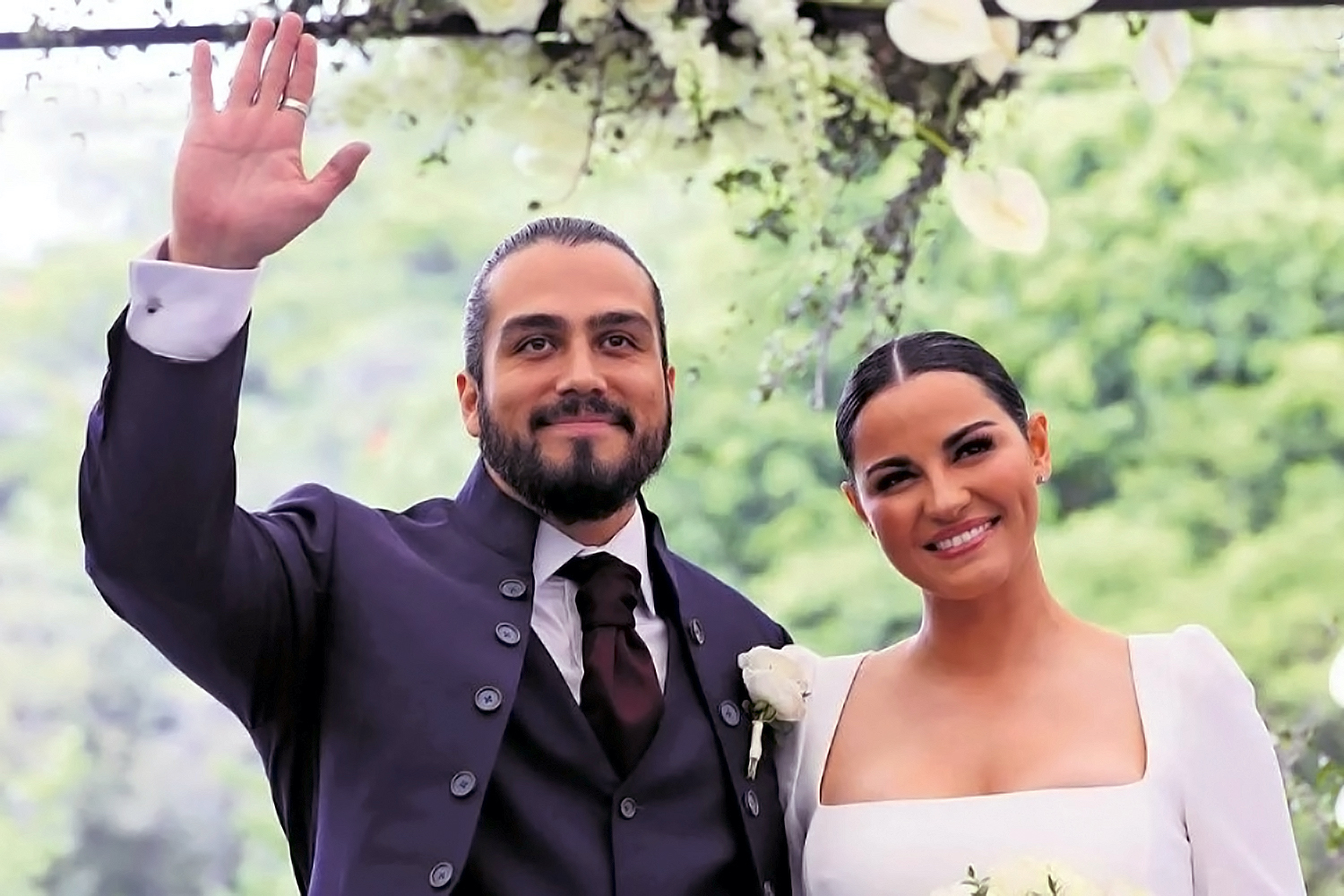 Maite Perroni y Andrés Tovar celebraron su boda en Valle de Bravo acompañados de familiares y amigos y ofrecen una conferencia de prensa para agradecer la presencia de los medios en el evento/México, 8 de octubre 2022.