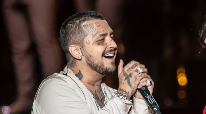 Christian Nodal cantó ante foro lleno en el escenario del Foro Sol de la capital mexicana, donde tuvo como invitada a Ángela Aguilar/México, 28 de Mayo 2023.