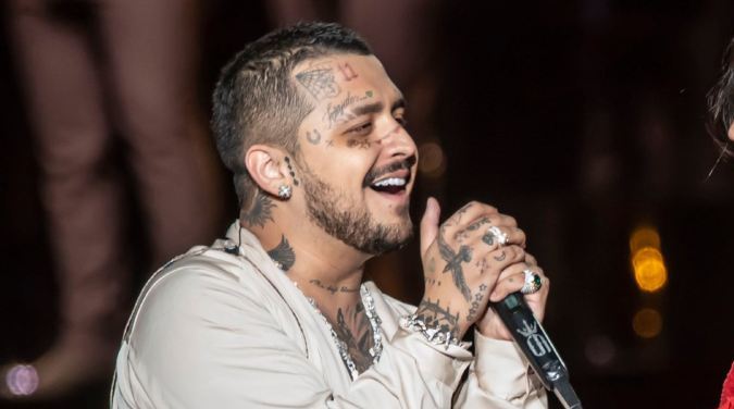 Christian Nodal cantó ante foro lleno en el escenario del Foro Sol de la capital mexicana, donde tuvo como invitada a Ángela Aguilar/México, 28 de Mayo 2023.