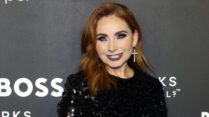 Elizabeth Álvarez en la alfombra roja del evento de la revista GQ para reconocer a los hombres del año/México, 22 de noviembre 2022.