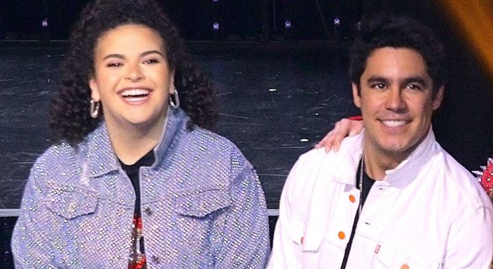 Lucerito Mijares, y Eduardo Capetillo Jr. en la presentación de "Juego De Voces" (TelevisaUnivision), /México, 9 de abril 2024.