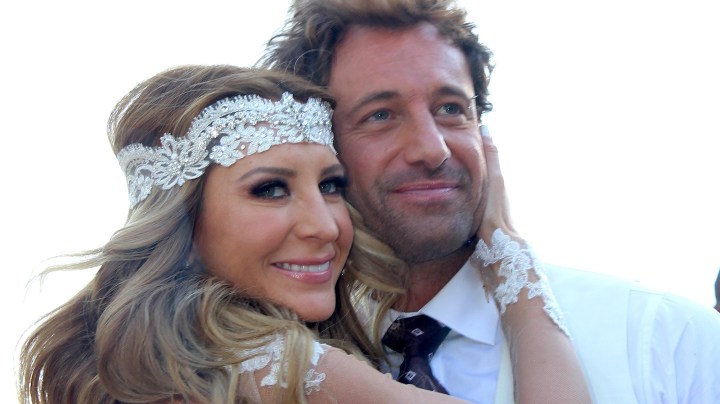 Geraldine Bazán y Gabriel Soto se vuelven a juntar como familia.