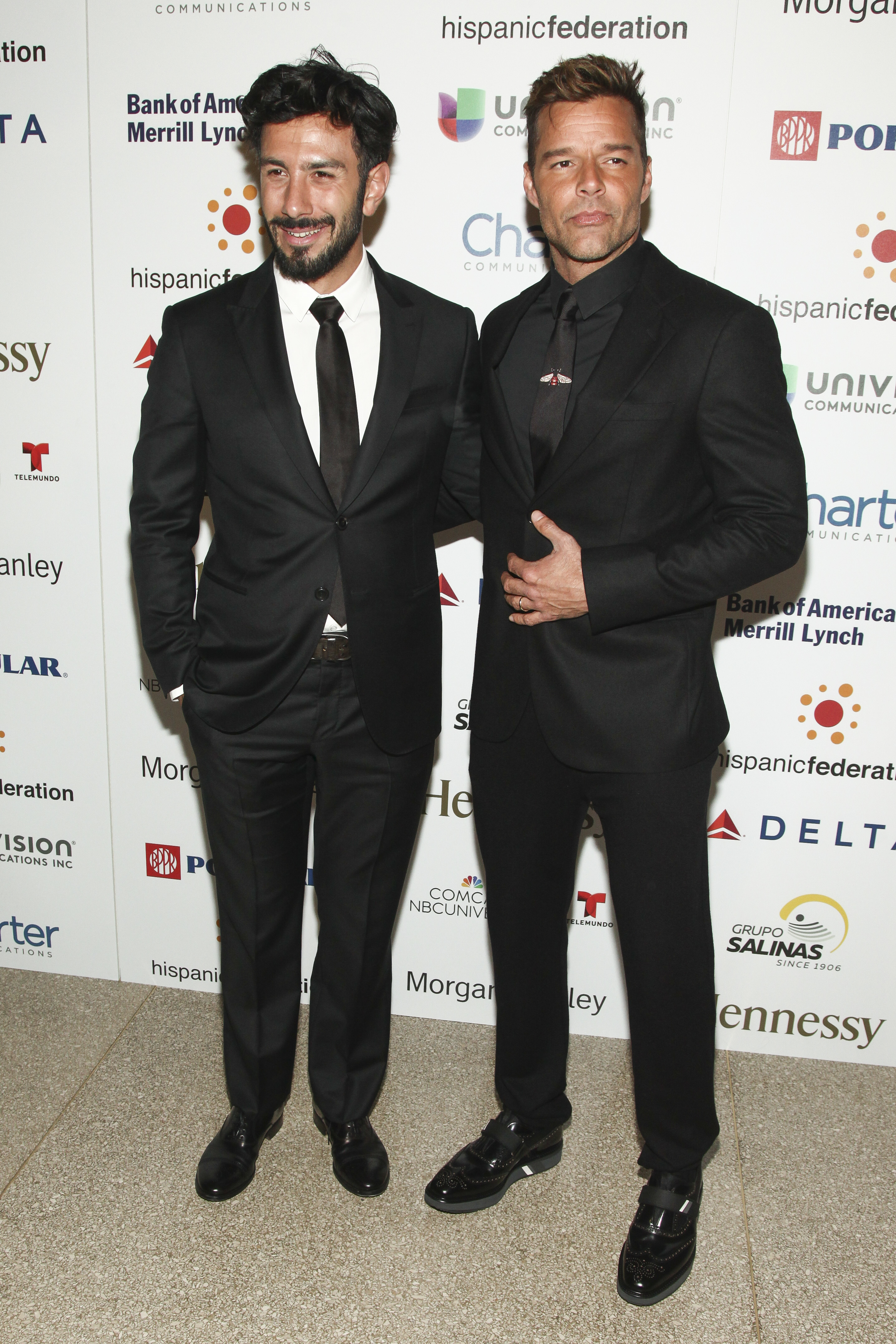 Jwan Yosef y Ricky Martin en la gala de primavera ‘Rising Stronger’ de la Federación Hispana en el Museo Americano de Historia Natural. Abril, 2018 en Nueva York.