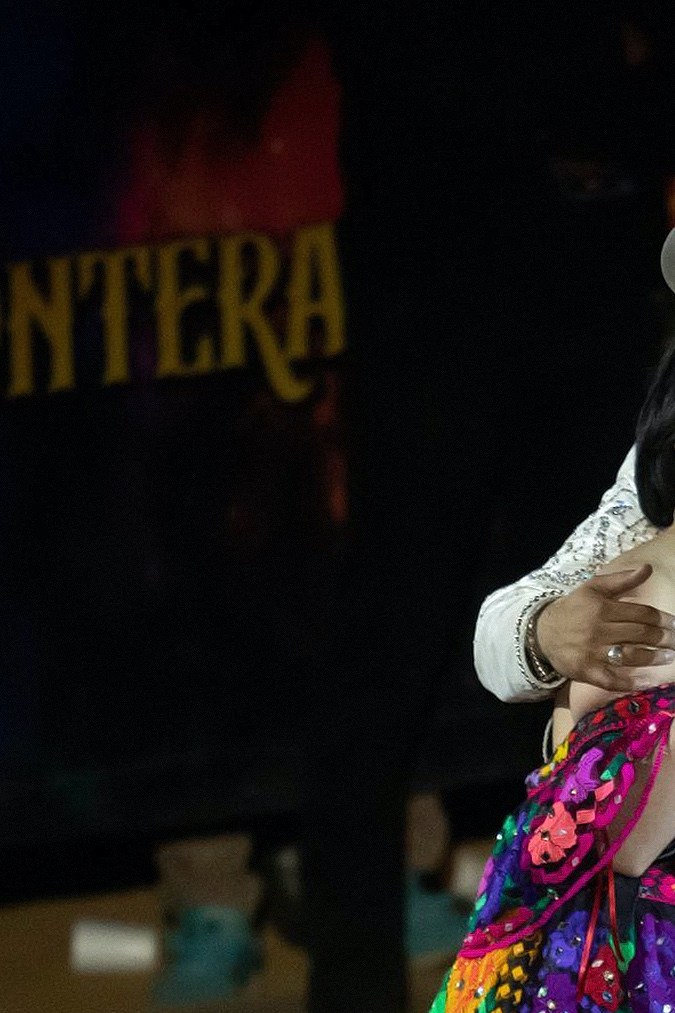 Ángela y Leonardo Aguilar en el espectáculo de ‘Jaripeo Sin Fronteras’ en la Plaza de Toros México. Marzo, 2023.