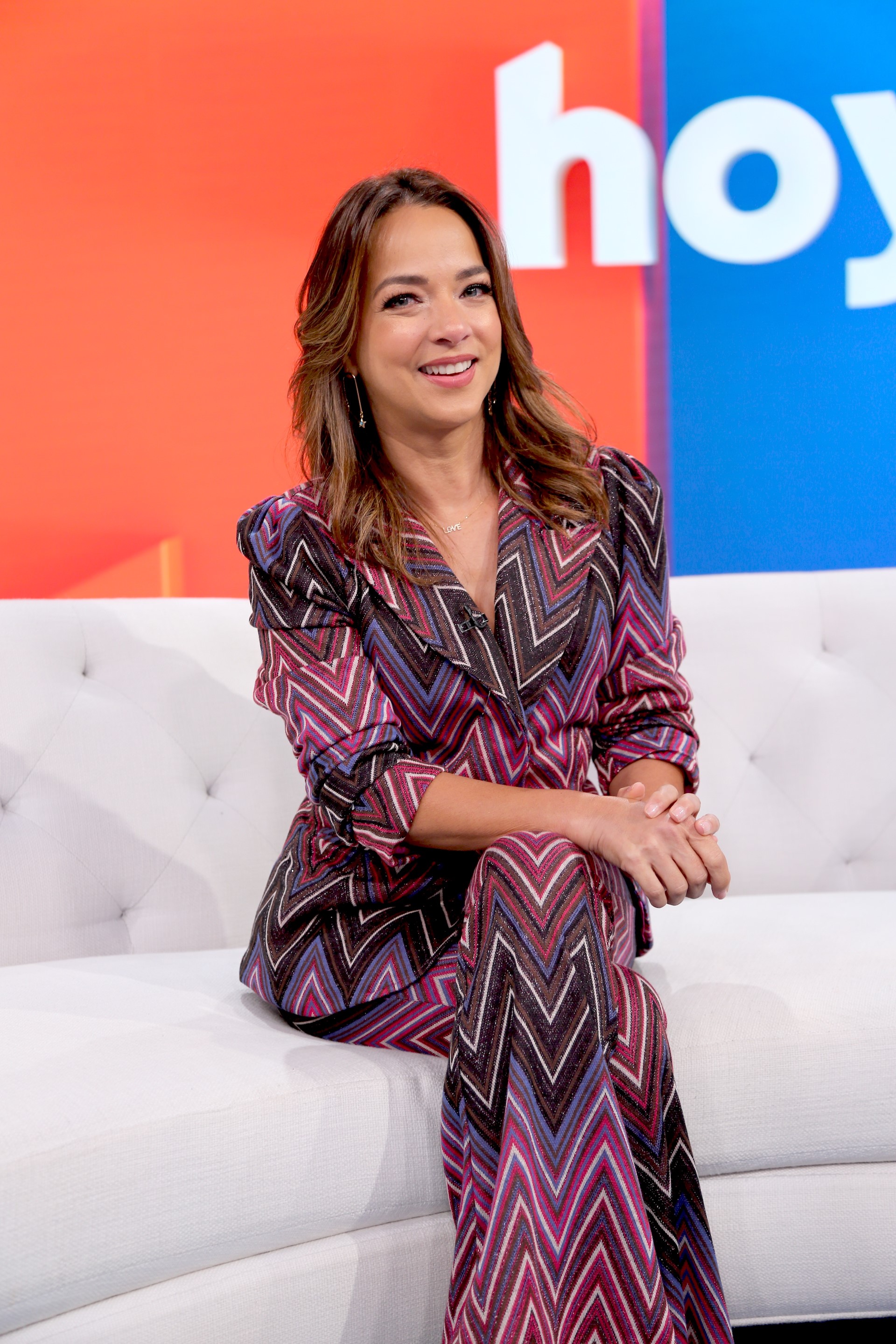 Adamari López durante el matutino de Telemundo, 'Hoy Día'.