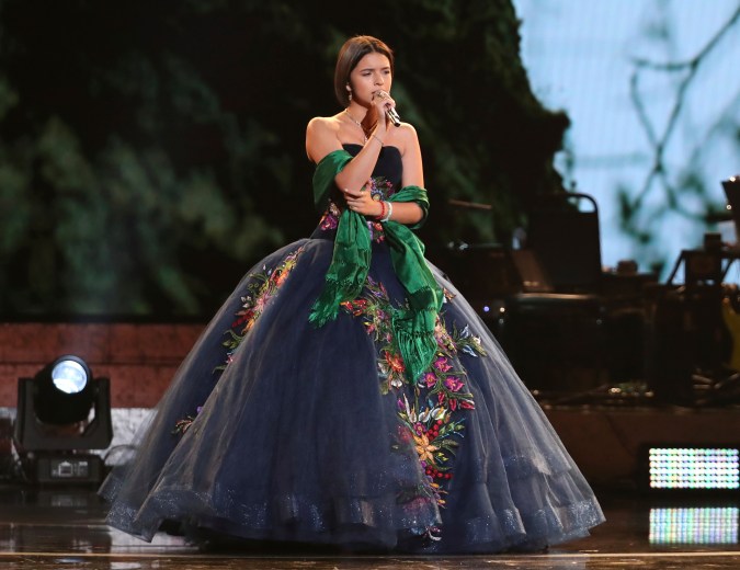 Ángela Aguilar durante la 61ª edición en los premios Grammy en Los Ángeles, el 10 de febrero de 2019.