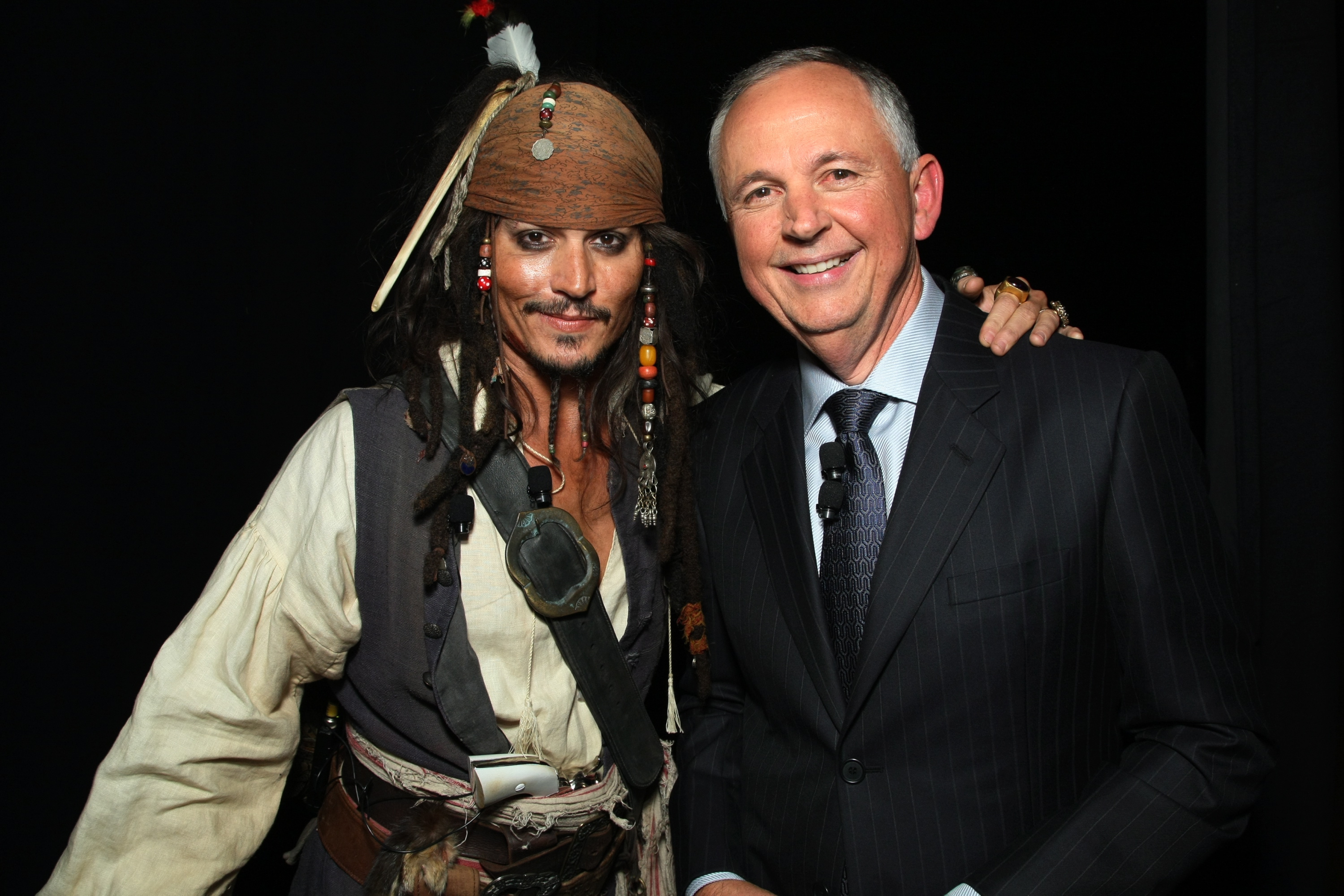 Johnny Depp con su característico personaje del Capitán Jack Sparrow.