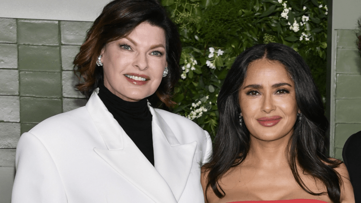 Salma Hayek y Linda Evangelista juntas.