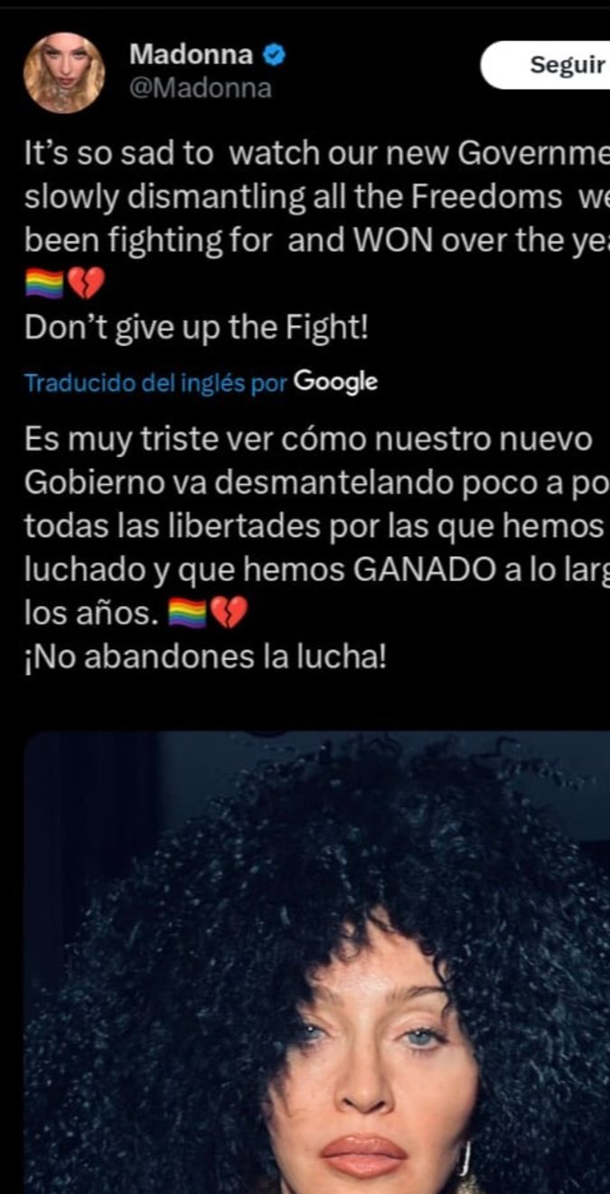 Declaraciones de Madonna