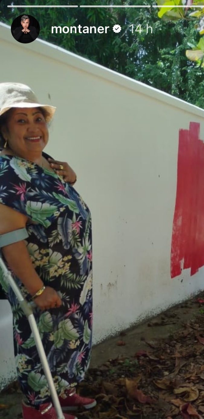 Historia de instagram compartida por el artista