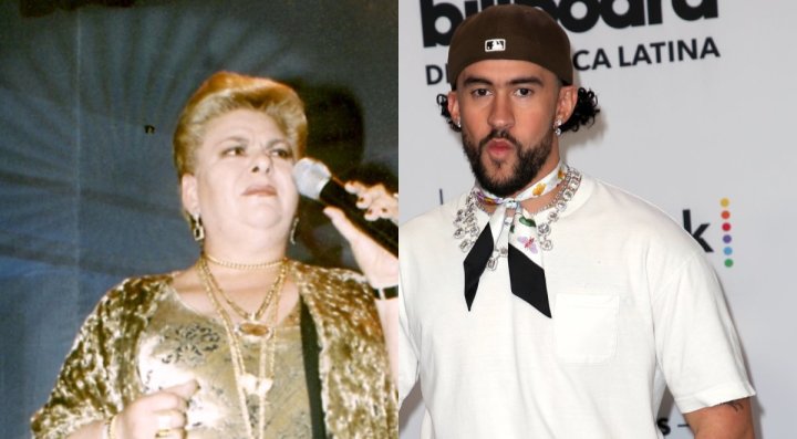 Bad Bunny comparte emotiva foto de Paquita la del Barrio.