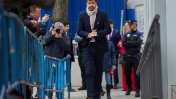 El exfutbolista Gerard Piqué llega a la Audiencia Nacional en Majadahonda, España, el viernes 14 de marzo de 2025. (Foto AP/Manu Fernandez)