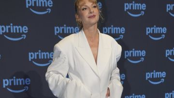 La actriz Najwa Nimri posa durante la presentación de Prime Video: Trailblazers, en Londres. (Foto AP/Kin Cheung).