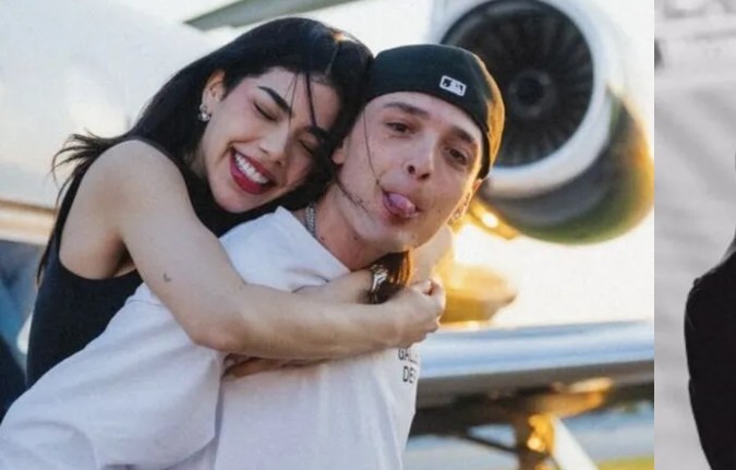 Foso de Kenia Os y Peso Pluma en sus historias de Instagram.