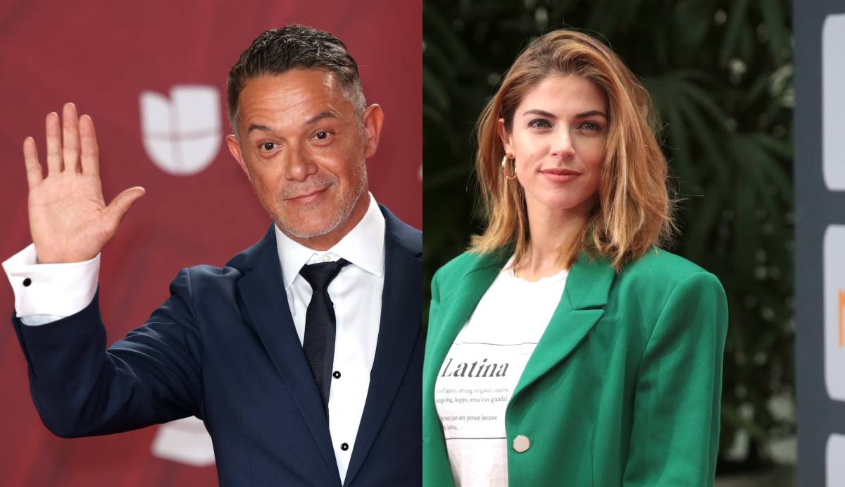 Composición de fotos de Alejandro Sanz y Stephanie Cayo